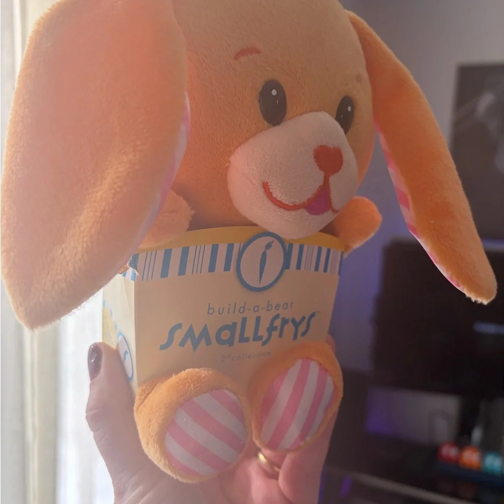Build-A-Bear Smallfrys Tan and Pink Bunny Plush - Picture 8 of 9